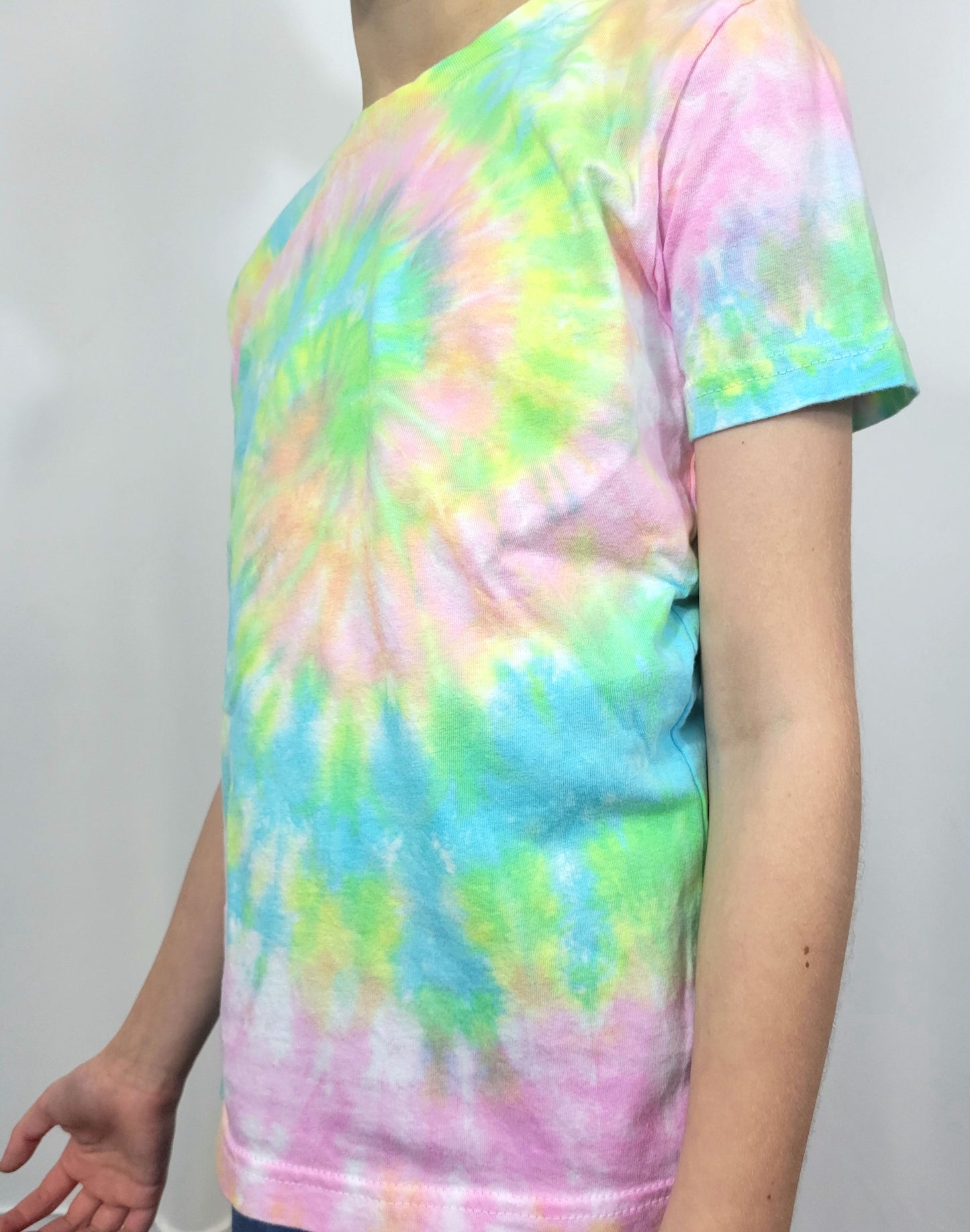 Pastel Spiral Kid's Tie-Dyed T Shirt – Dye Jordy Dye